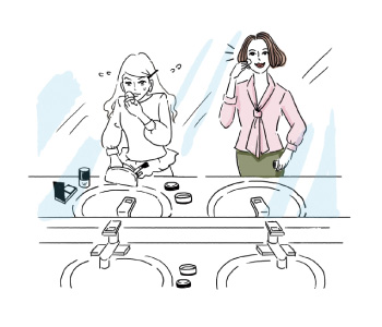 化粧室でもササッとキレイ